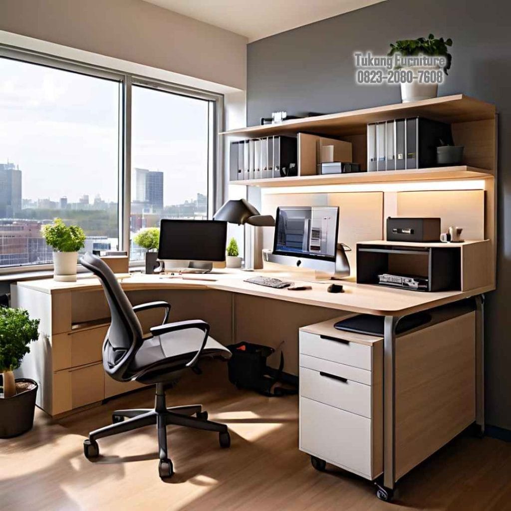 Model Meja Kerja Kantor Minimalis 