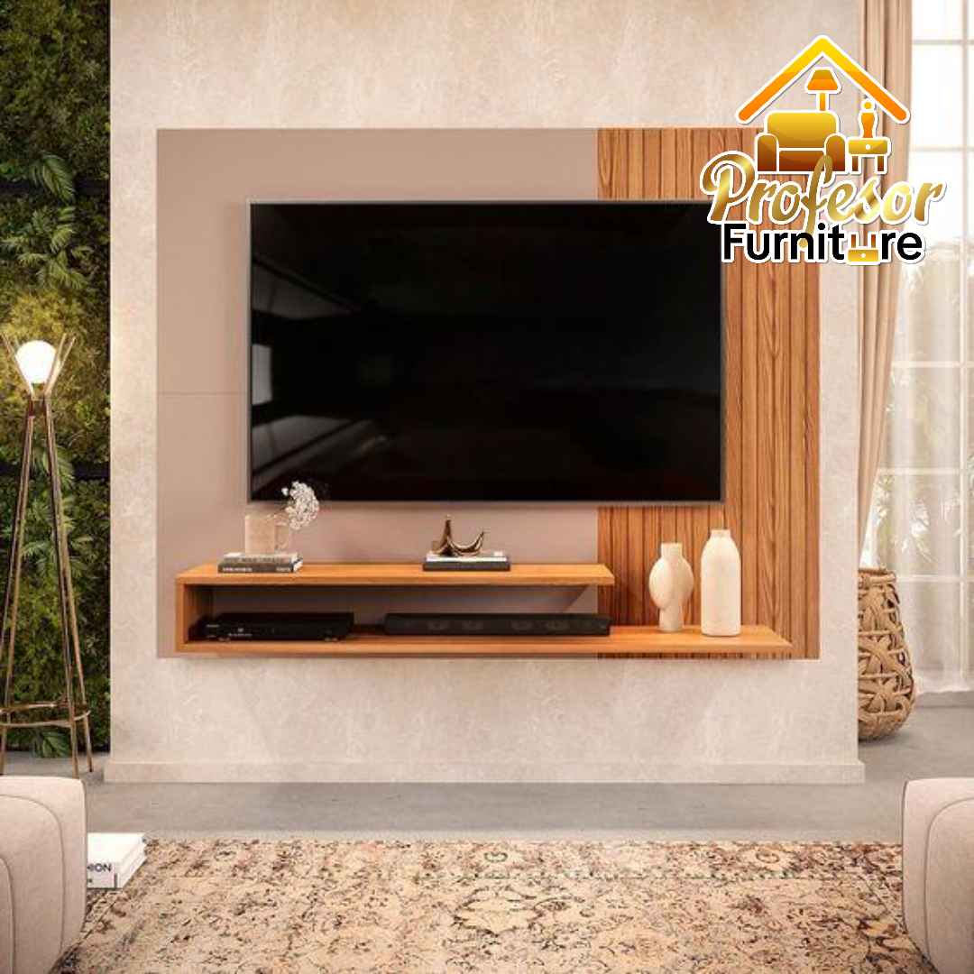 Custom Furniture Kelapa Gading Jakarta Utara backdrop TV model Japandi terbaru