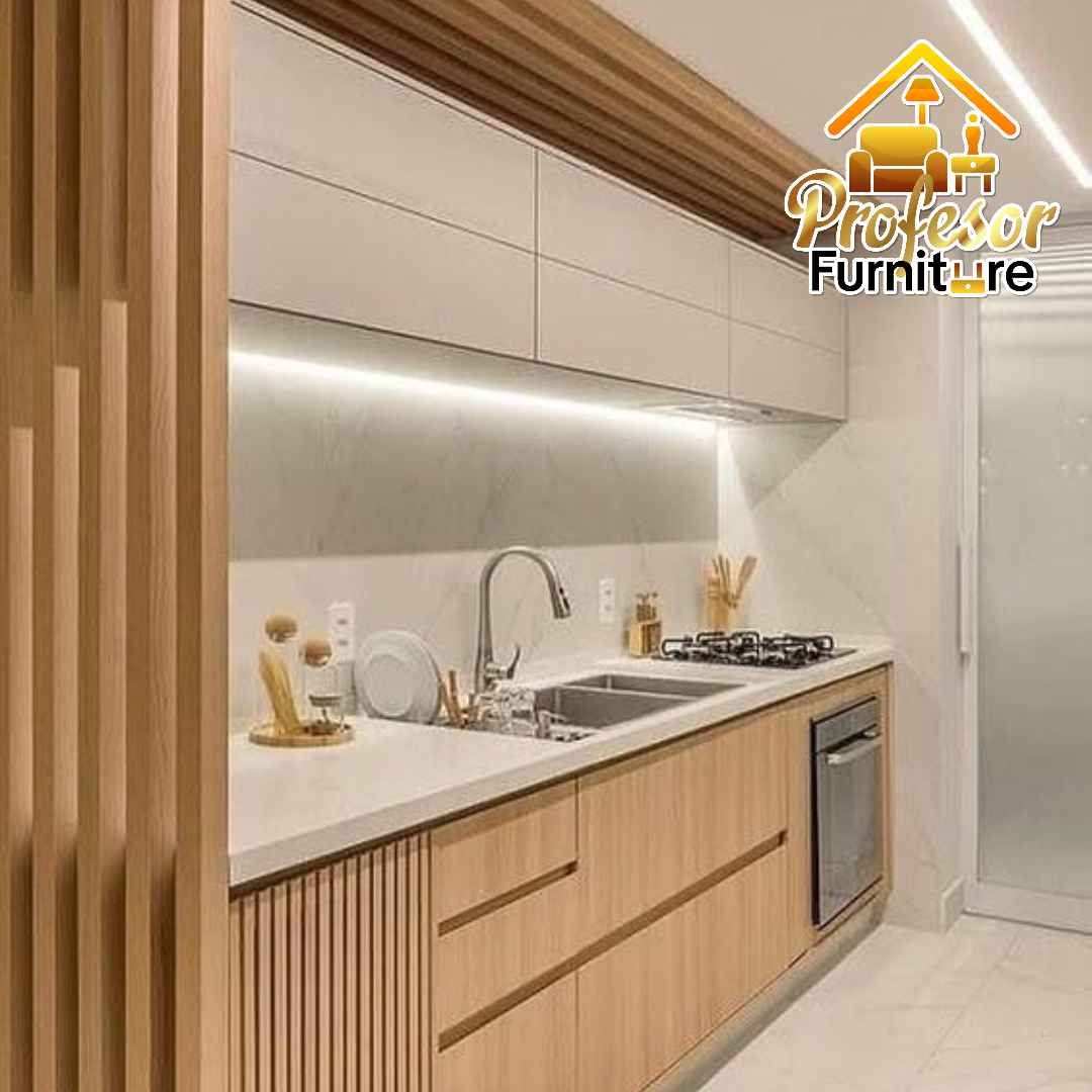 Model Lemari dapur gantung minimalis modern ukuran kecil