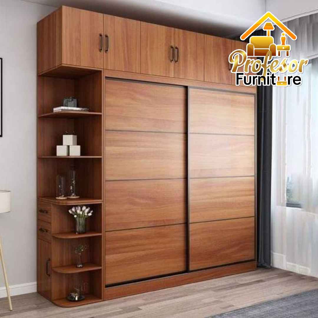 Ahli Custom Lemari Pakaian HPL Pintu Geser Minimalis Modern