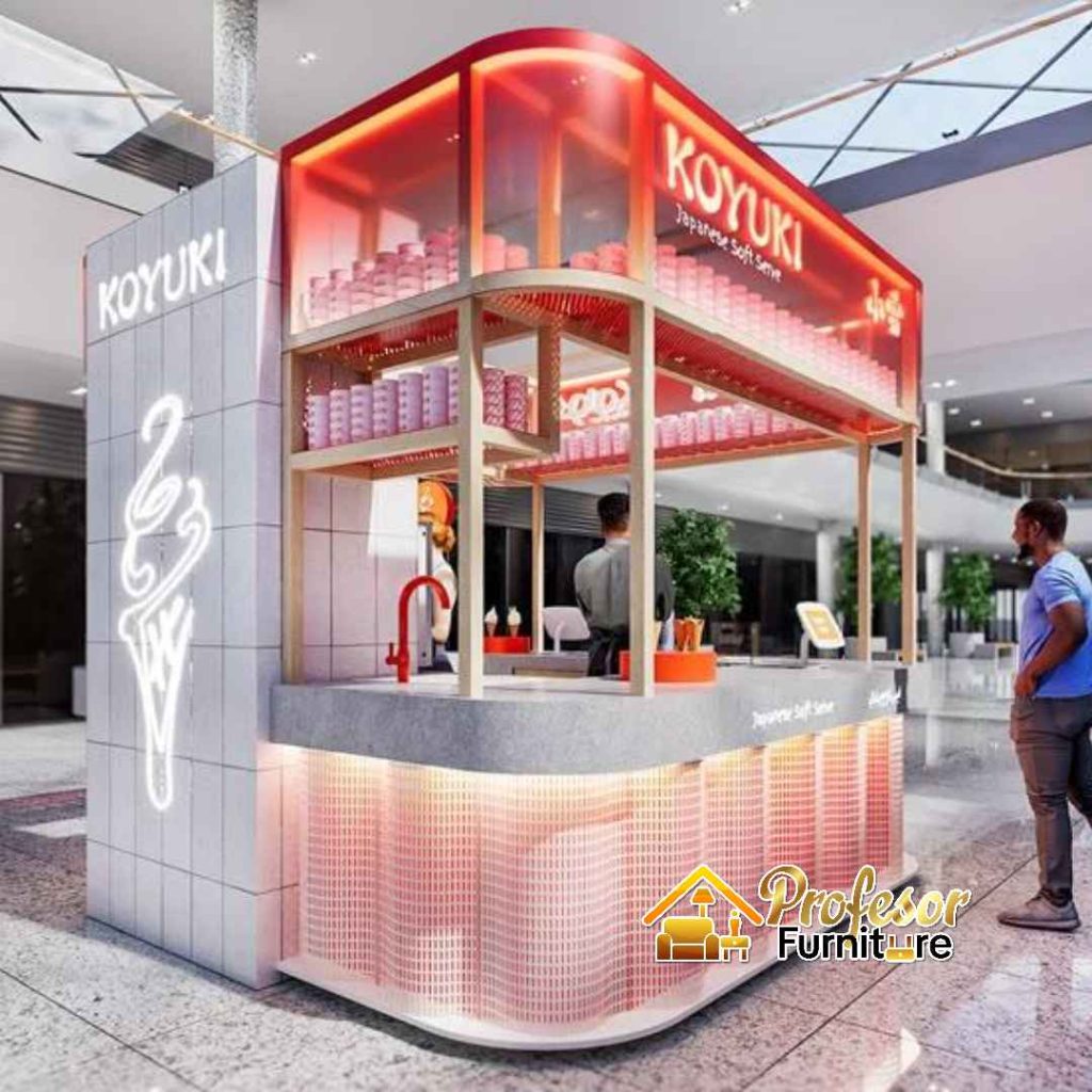 Desain booth minuman kekinian
