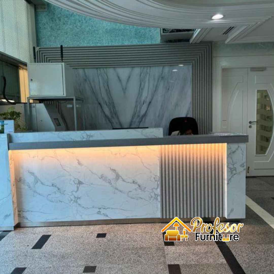 Jasa Pembuatan Meja Resepsionis Custom Minimalis Bekasi Timur