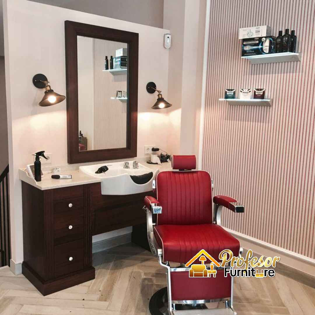 Pembuatan Meja Barbershop Modern Elegan di Cibinong Bogor
