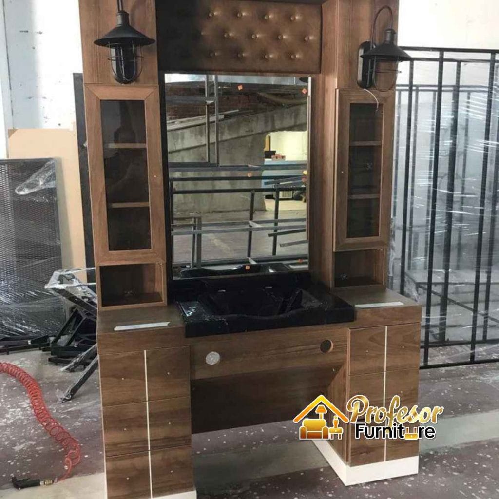 Bikin meja barbershop minimalis custom murah di Jakarta