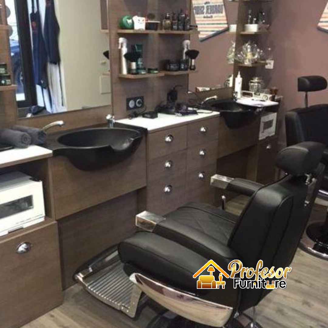 Jasa pembuatan meja barbershop minimalis custom di Bekasi