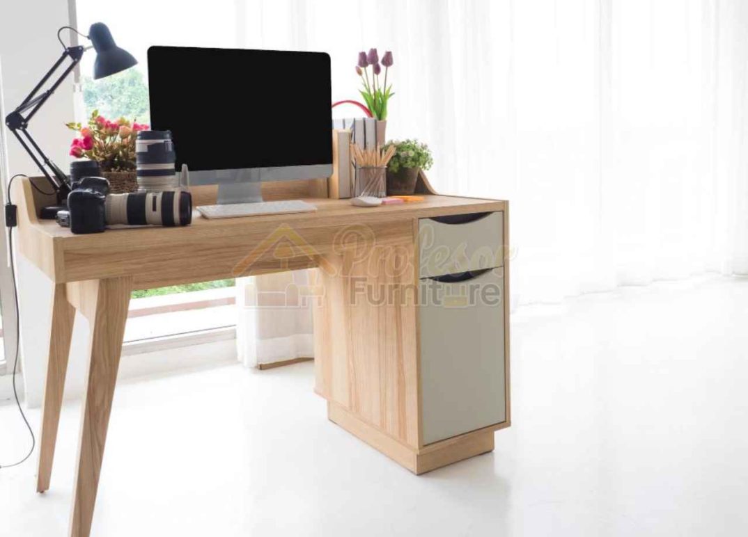 Meja komputer custom Jakarta finishing HPL doff meja komputer custom Bekasi