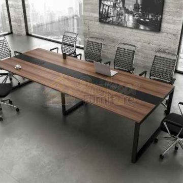 Meja rapat panjang kayu Bekasi untuk 10 orang Meja rapat panjang kayu Bekasi untuk 10 orang