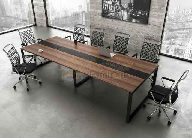 Meja rapat panjang kayu Bekasi untuk 10 orang Meja rapat panjang kayu Bekasi untuk 10 orang