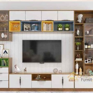 Custom Furniture Koja Jakarta Utara jasa pembuatan rak TV multifungsi