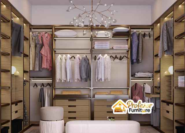 Custom Furniture Jagakarsa Jakarta Selatan desain lemari baju walk-in closet
